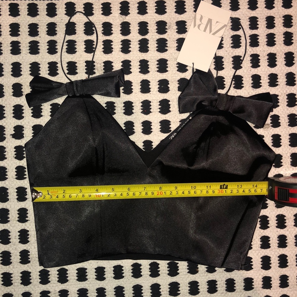 NEW!!! Zara Satin Double Bow Top - Picture 7 of 8